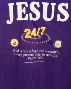 tshirt imprinted with jesus 24/7